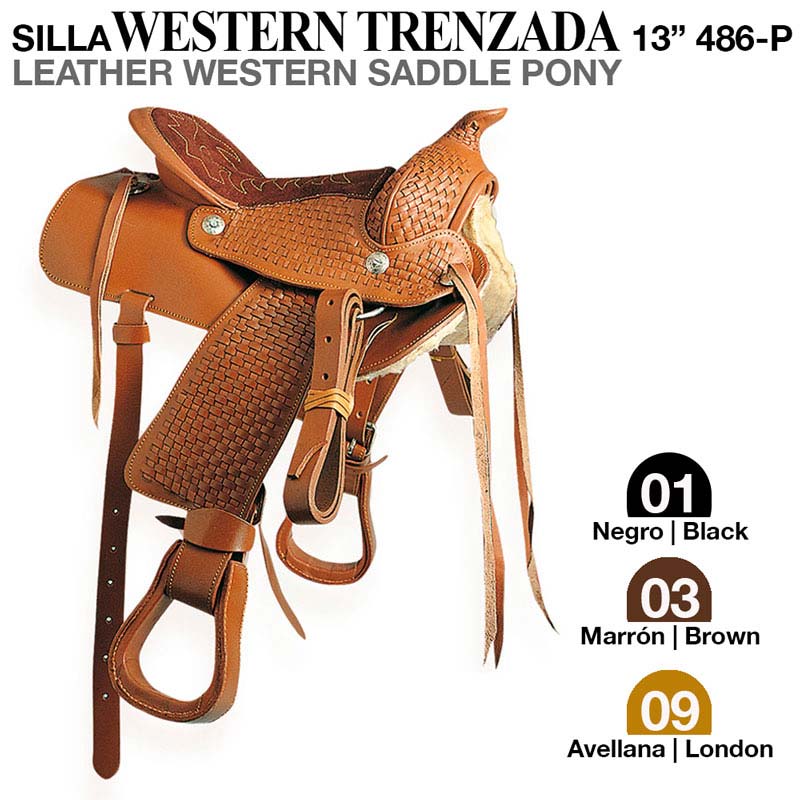 SILLA WESTERN TRENZADA pony