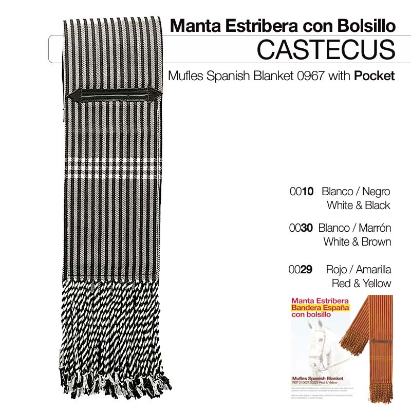 MANTA ESTRIBERA CON BOLSILLO CASTECUS