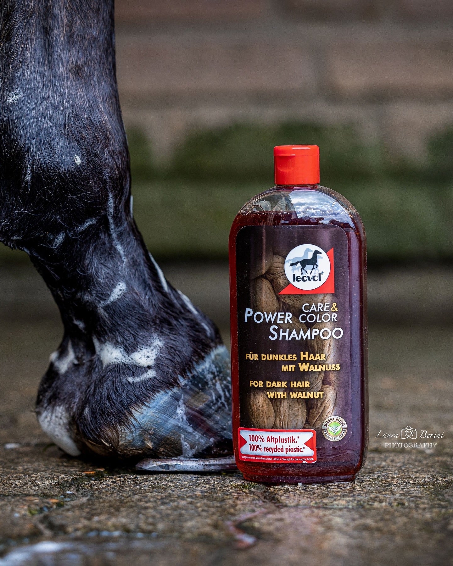 CHAMPU LEOVET POWER PARA CABALLOS DE CAPA OSCURA 500 ML