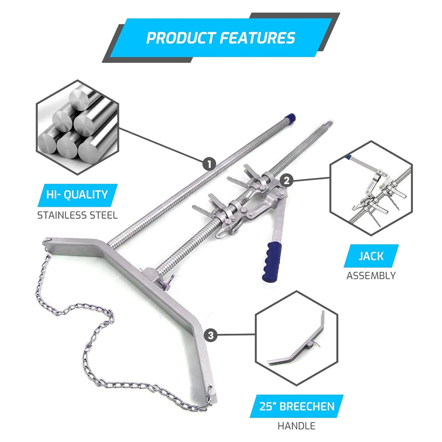 Extractor de becerro de 65 pulgadas