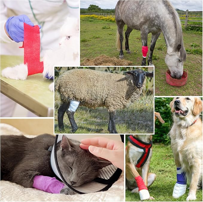 vendajes autoadhesivos, 4 pulgadas, 5 yardas , juego de 4 vendas