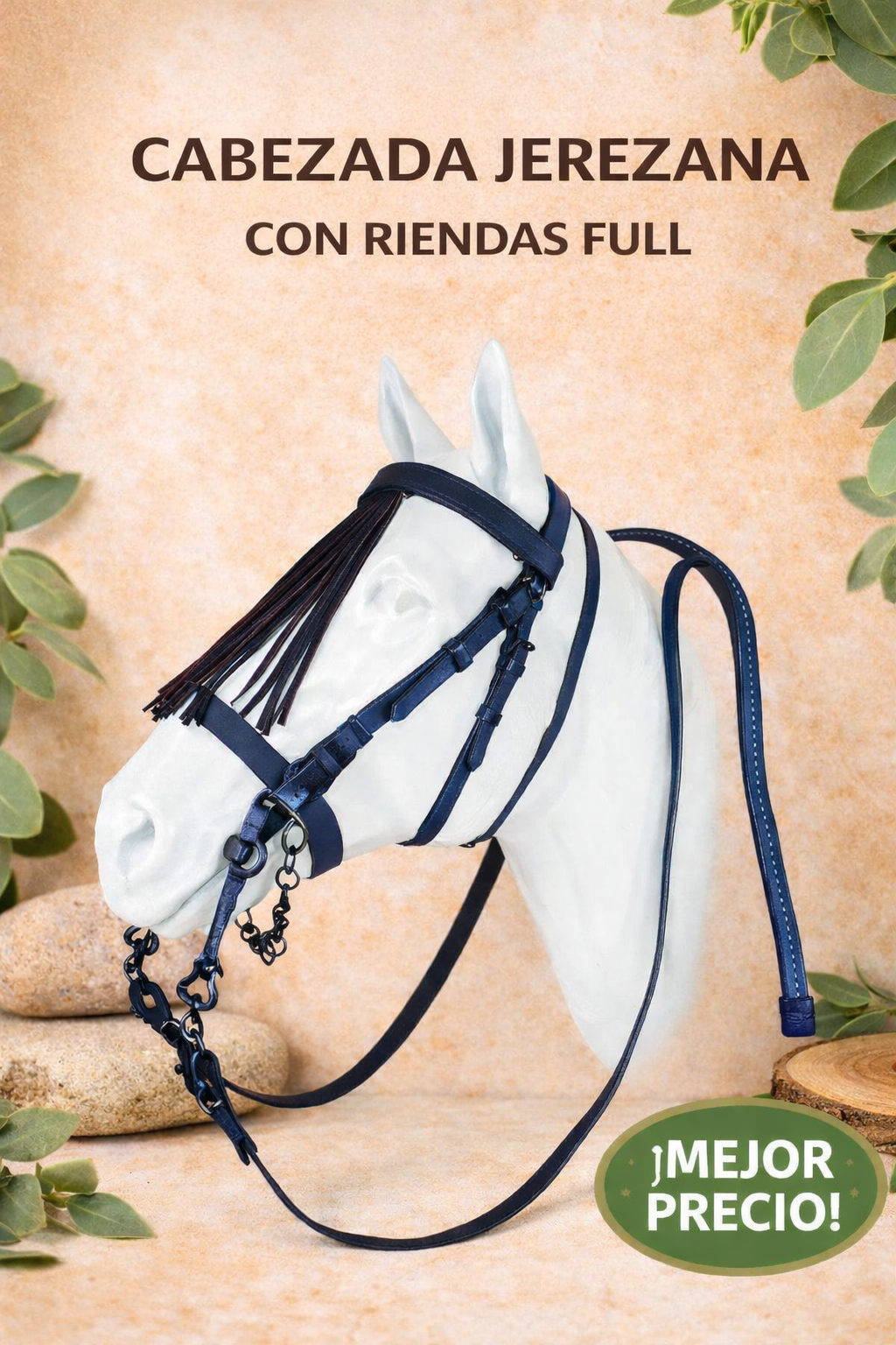 CABEZADA JEREZANA CON RIENDAS FULL