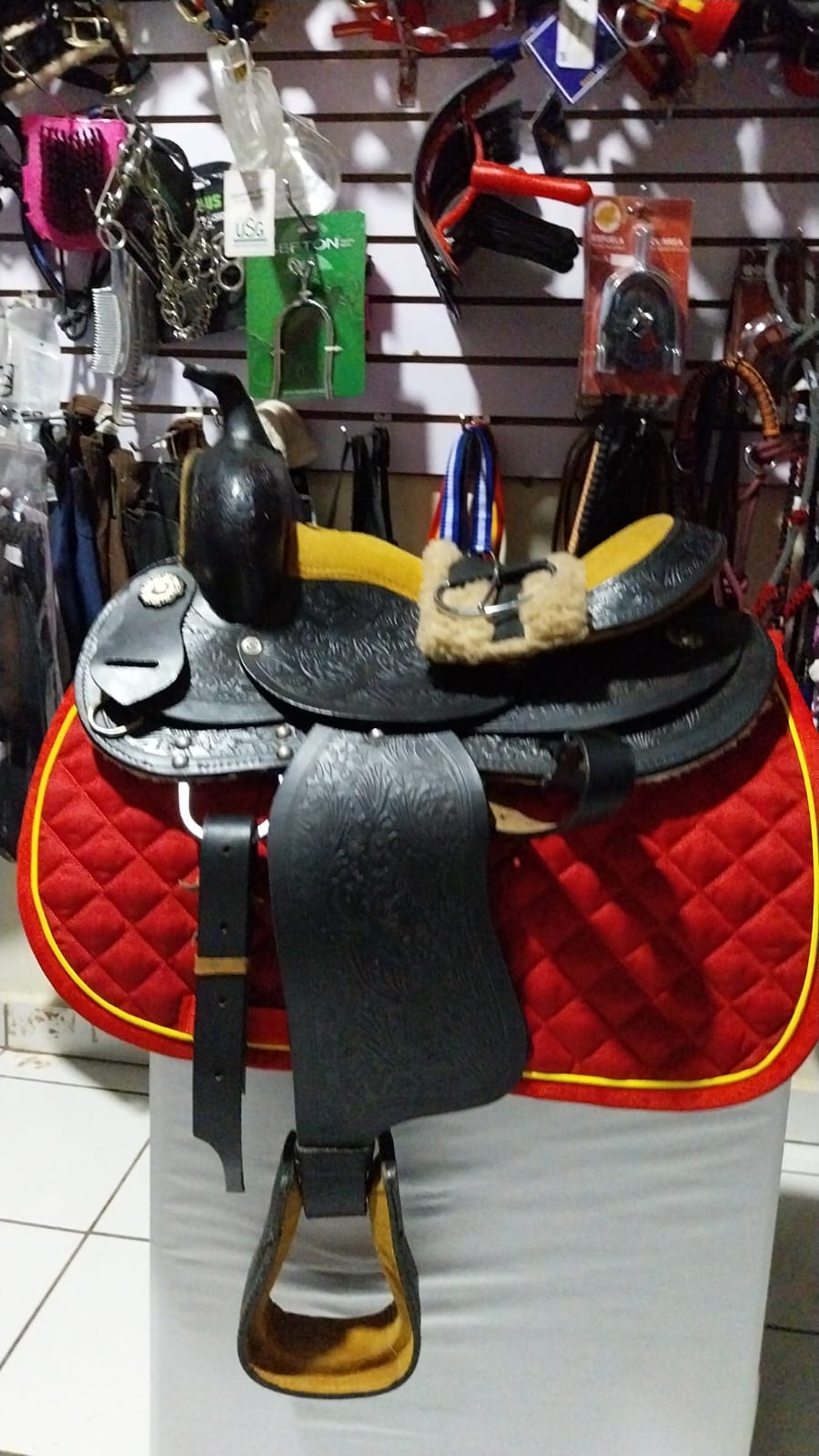 SILLA TEJANA DE CUERO WESTERN PEEPER