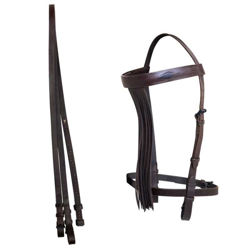 CABEZADA VAQUERA ECONÓMICA CON RIENDAS
