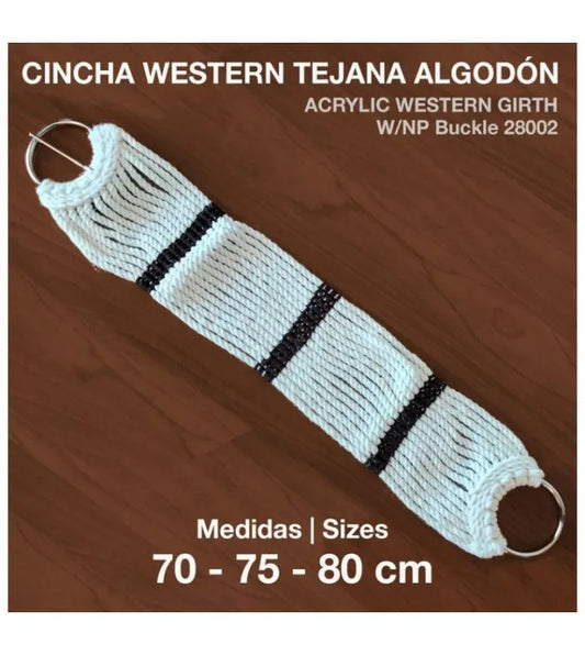CINCHA WESTERN TEJANA ALGODÓN 28002