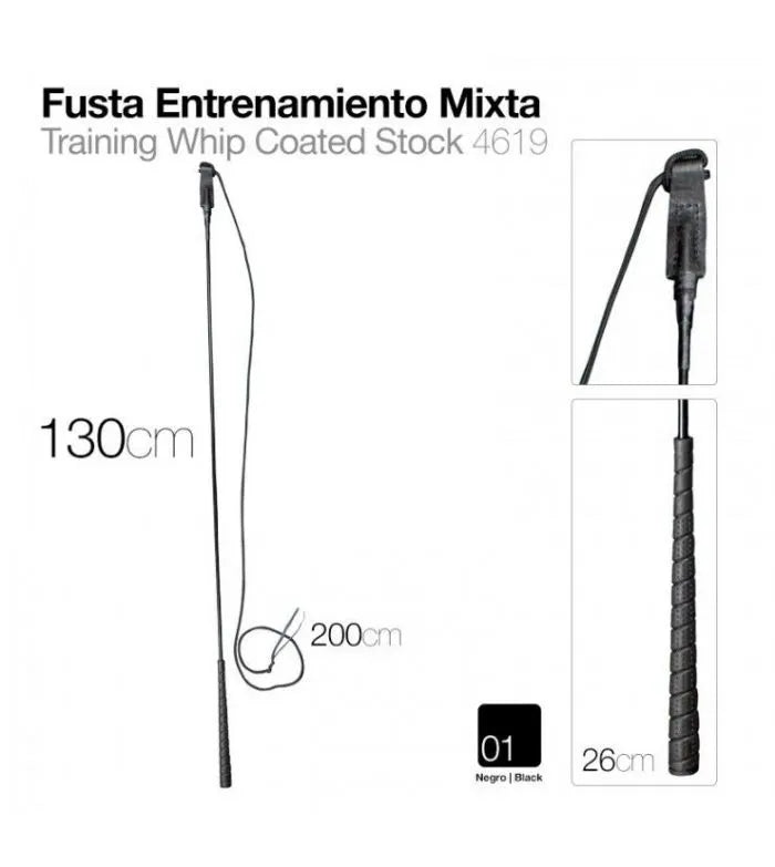 FUSTA DE ENTRENAMIENTO MIXTA 1,30 M NEGRA