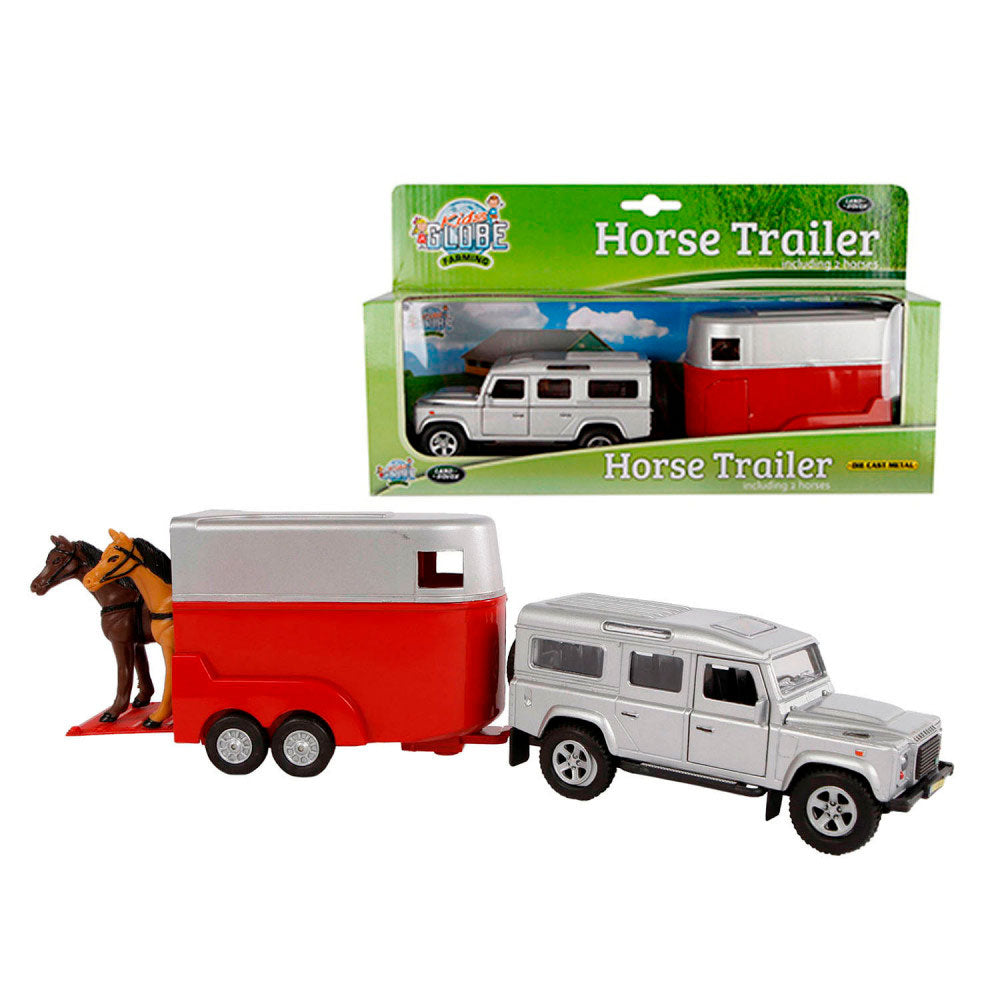 JUGUETE: COCHE LAND ROVER CON VAN & CABALLOS