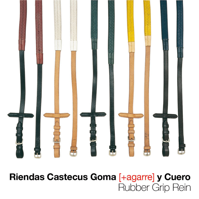 RIENDAS CASTECUS GOMA CUERO