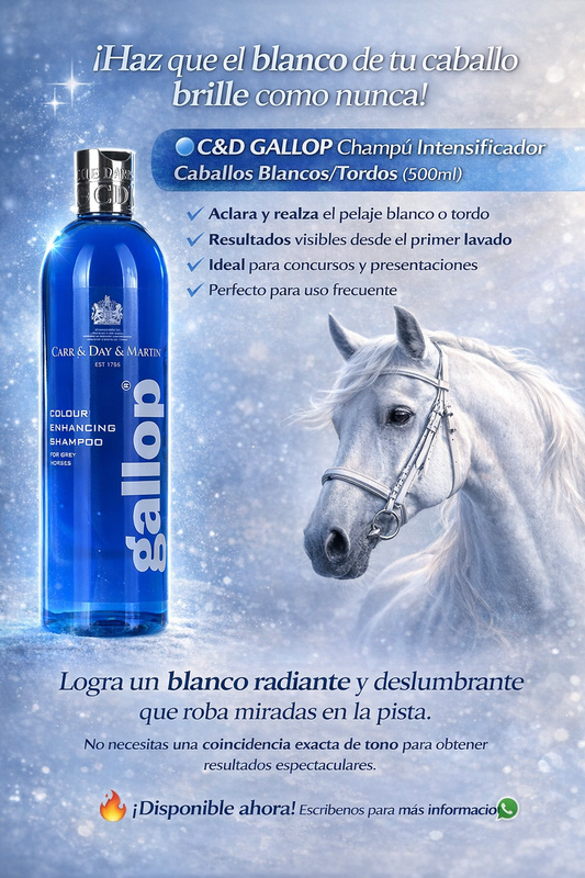 C&D GALLOP Champú Intensificador Caballos Blancos/Tordos 500ml