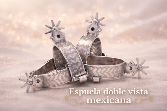 Espuela Doble Vista Mexicana de Acero Inoxidable
