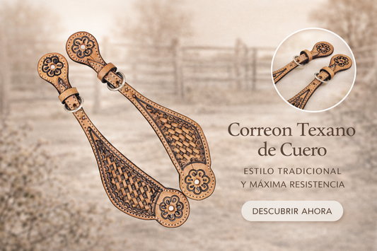 Correon Texano de Cuero – Estilo Tradicional y Máxima Resistencia