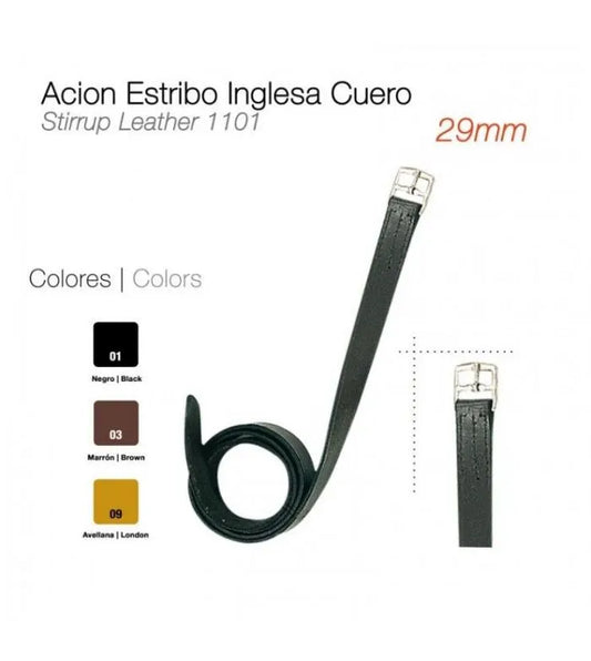 ACION PARA ESTRIBO INGLESA CUERO 29 MM