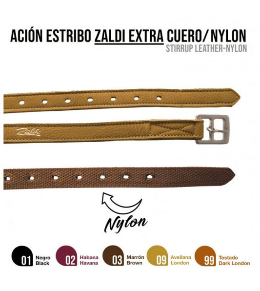 ACION ESTRIBO CUERO CON INTERIOR NYLON