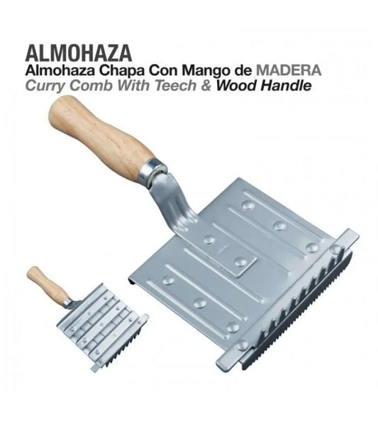 ALMOHAZA DE CHAPA CON MANGO DE MADERA