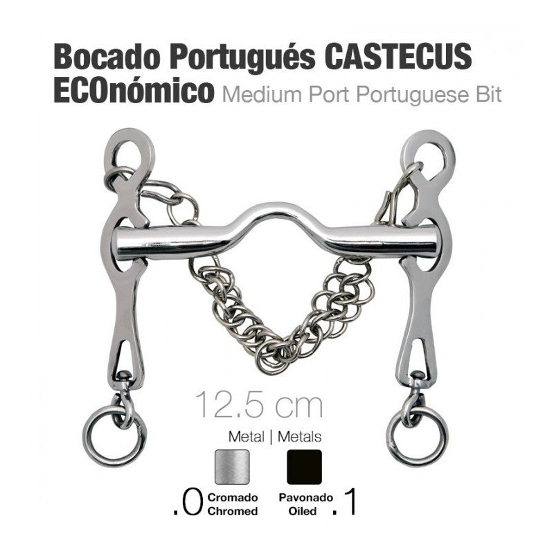 Bocado portugués Castecus Eco Cromado 12,5 cm