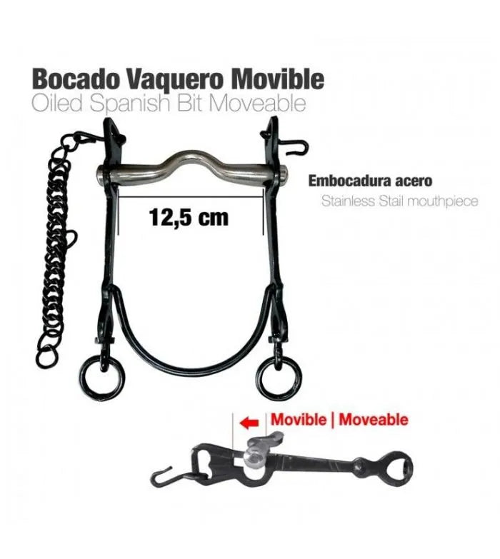 BOCADO VAQUERO MOVIBLE ECONÓMICO PAVONADO