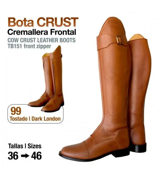 BOTA CRUST CREMALLERA FRONTAL TB151 TOSTADO