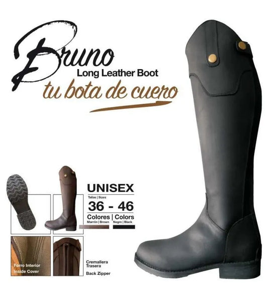 BOTA DE MONTAR DE CUERO BRUNO