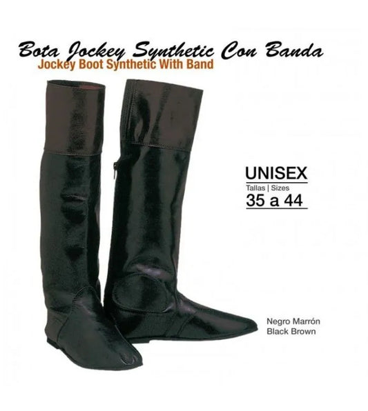 BOTA DE JOCKEY SINTÉTICA CON BANDA