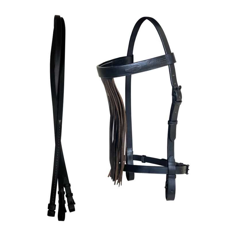 CABEZADA VAQUERA ECONÓMICA CON RIENDAS