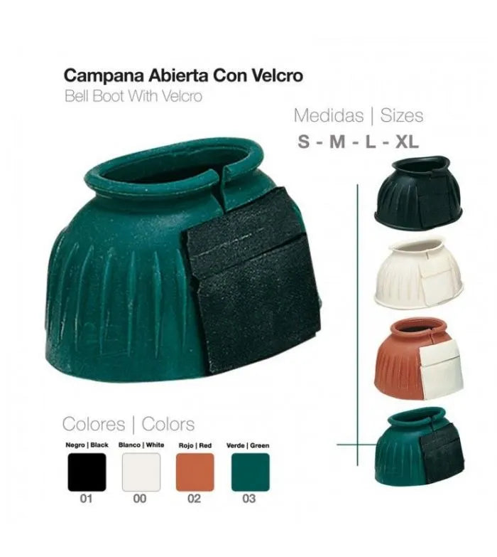 CAMPANA ABIERTA DE GOMA CON VELCRO