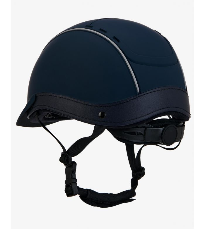 CASCO LOGO FRONTAL E INSERCIONES DE CUERO EQUESTRO