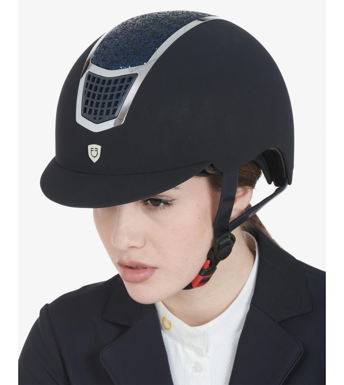 CASCO TERCIOPELO ULTRALIGERO CON PEDRERÍA EQUESTRO