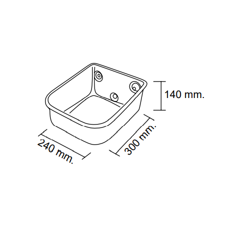 COMEDERO ACERO INOXIDABLE,6 L