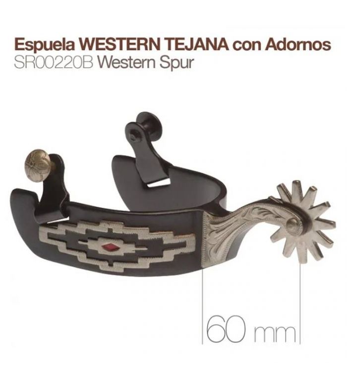 ESPUELA WESTERN TEJANA CON ADORNOS