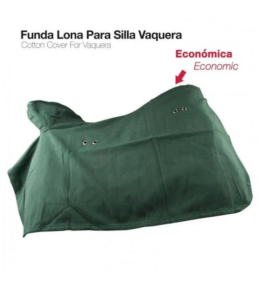 FUNDA DE LONA SILLA VAQUERA ECONÓMICA VERDE