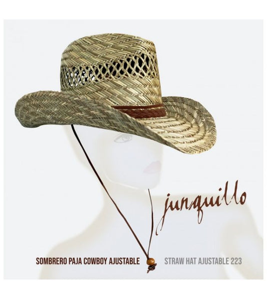 SOMBRERO PAJA COWBOY JUNQUILLO AJUSTABLE