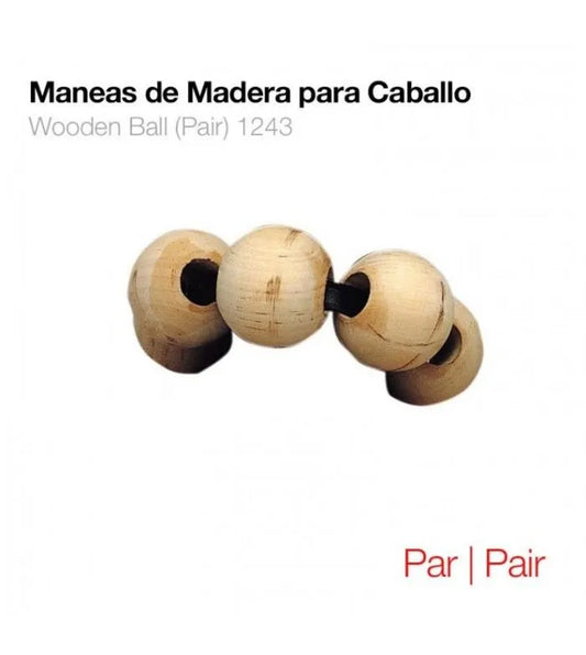 MANEAS DE MADERA PARA CABALLO (PAR)