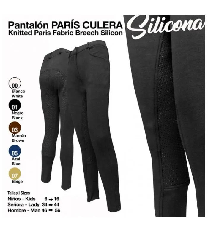 PANTALÓN PARÍS CON CULERA DE SILICONA ADULTO/NIÑO