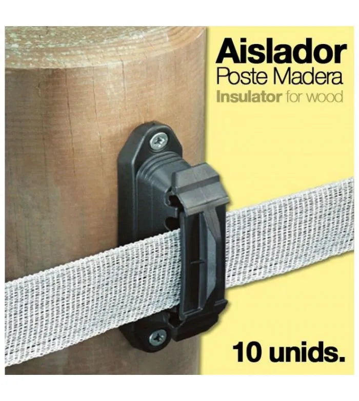 PASTOR: AISLADOR C/3 PARA POSTE MADERA (10 UDS)