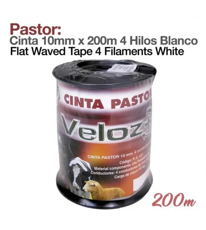 PASTOR: CINTA 10MM 200M 4 HILOS BLANCO