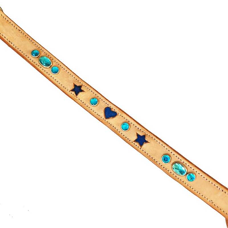 Pechopetral western con decoración aguamarina MARCA MARJOMAN