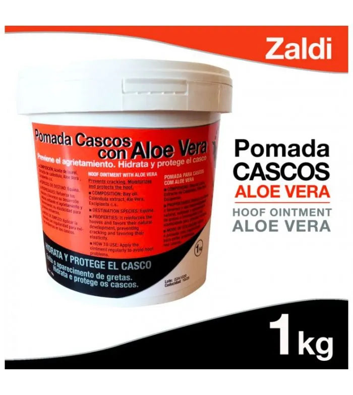 POMADA PARA CASCOS ALÓE VERA ZALDI PREMIUM 1KG