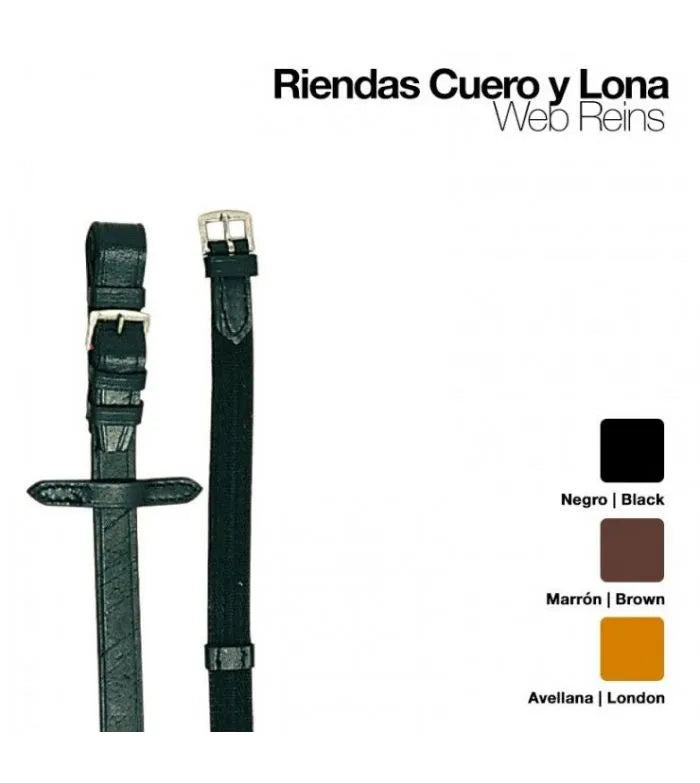 RIENDAS CUERO-LONA