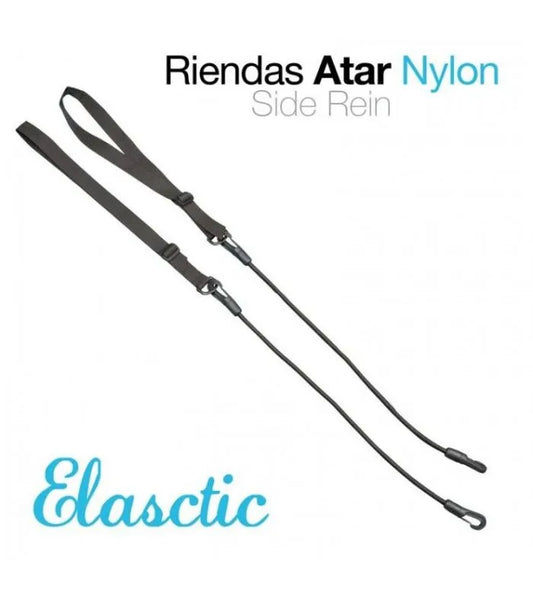 RIENDAS DE ATAR ELÁSTICO/NYLON NEGRO