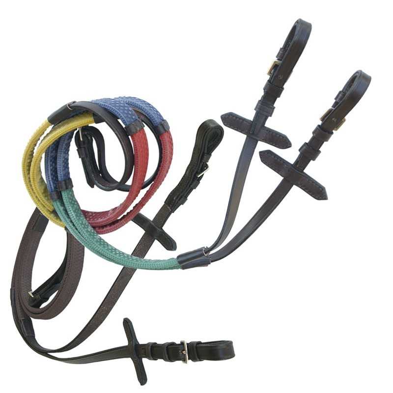 RIENDAS EN CUERO ENGOMADAS MARCA MARJOMAN