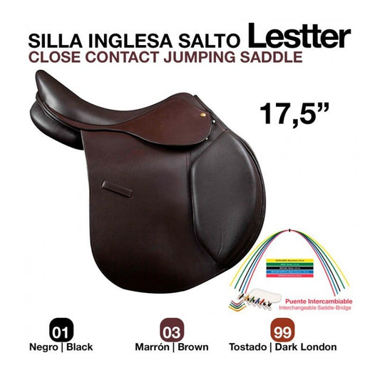 Silla Inglesa de Salto Lestter de Zaldi  de cuero