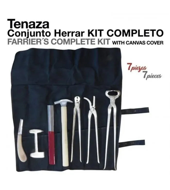 TENAZA KIT COMPLETO PARA HERRAR 7 PIEZAS